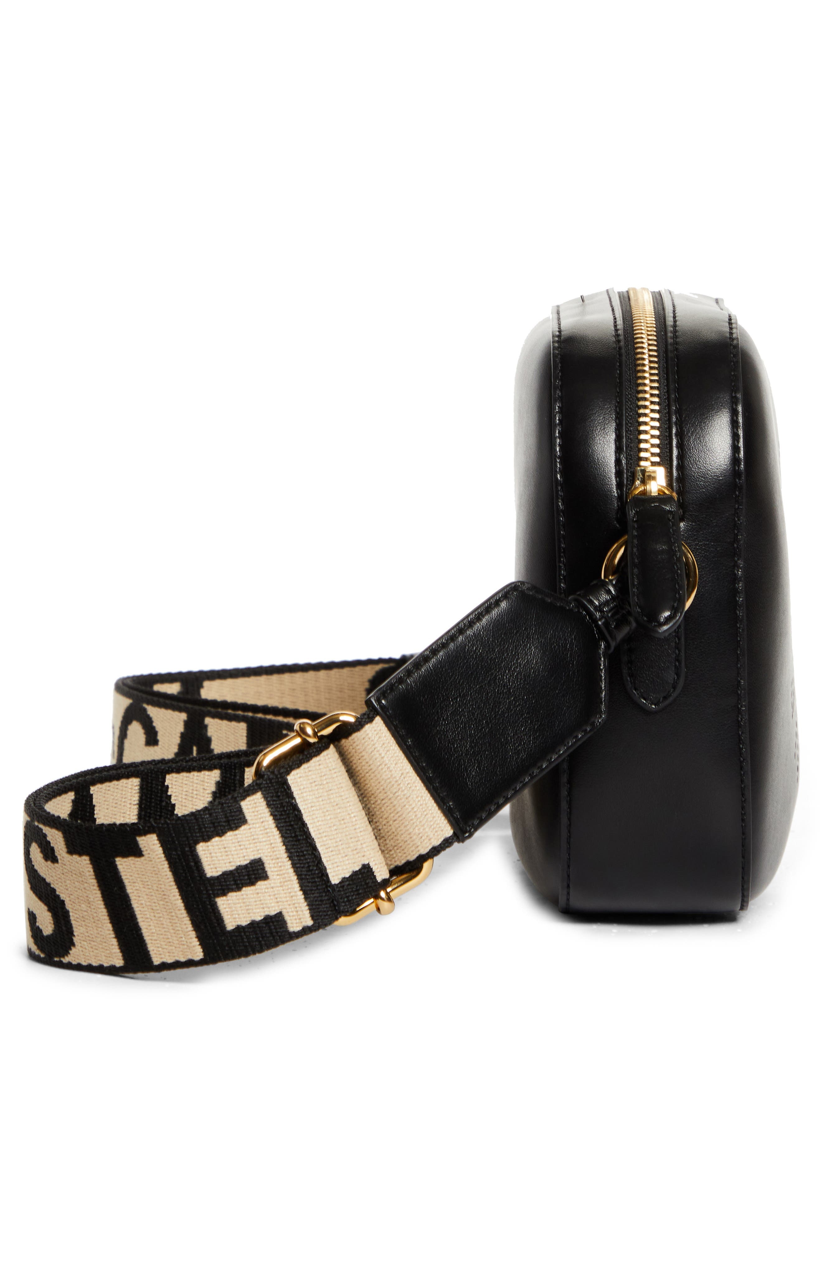 Stella McCartney Small Perforated Logo Faux Leather Camera Bag in Black at Nordstrom - 6