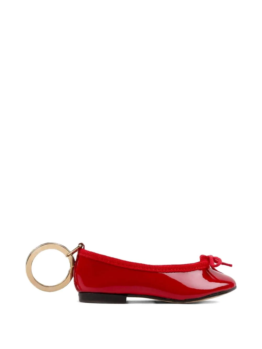 Cendrillon patent-leather bow detail keyring - 1