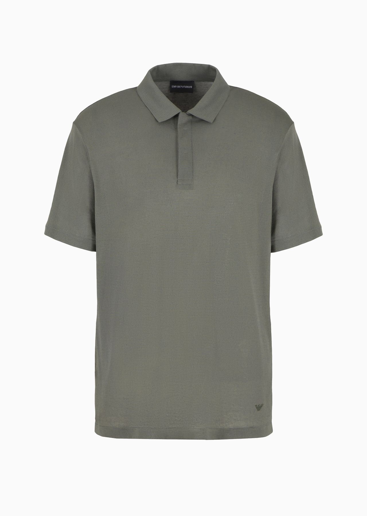 ASV Lyocell and fil-à-fil hemp blend jersey polo shirt - 1