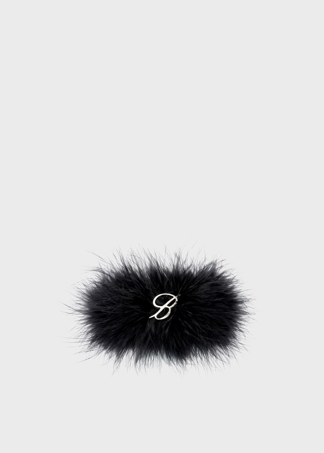 MARABOU FEATHER BRACELET WITH B MONOGRAM IN METAL - 1