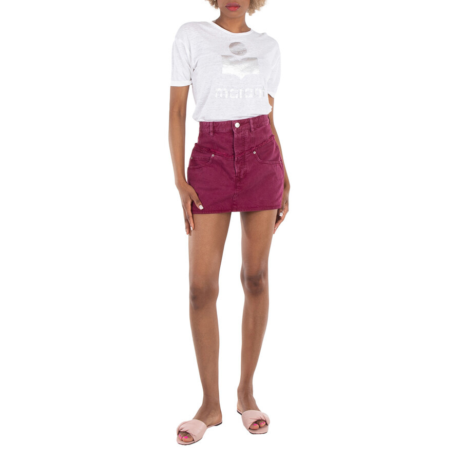 Isabel Marant Etoile Koldi Linen Logo T-Shirt - 3
