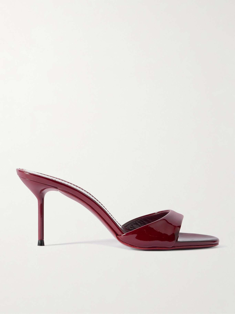 Lidia patent-leather mules Burgundy 1
