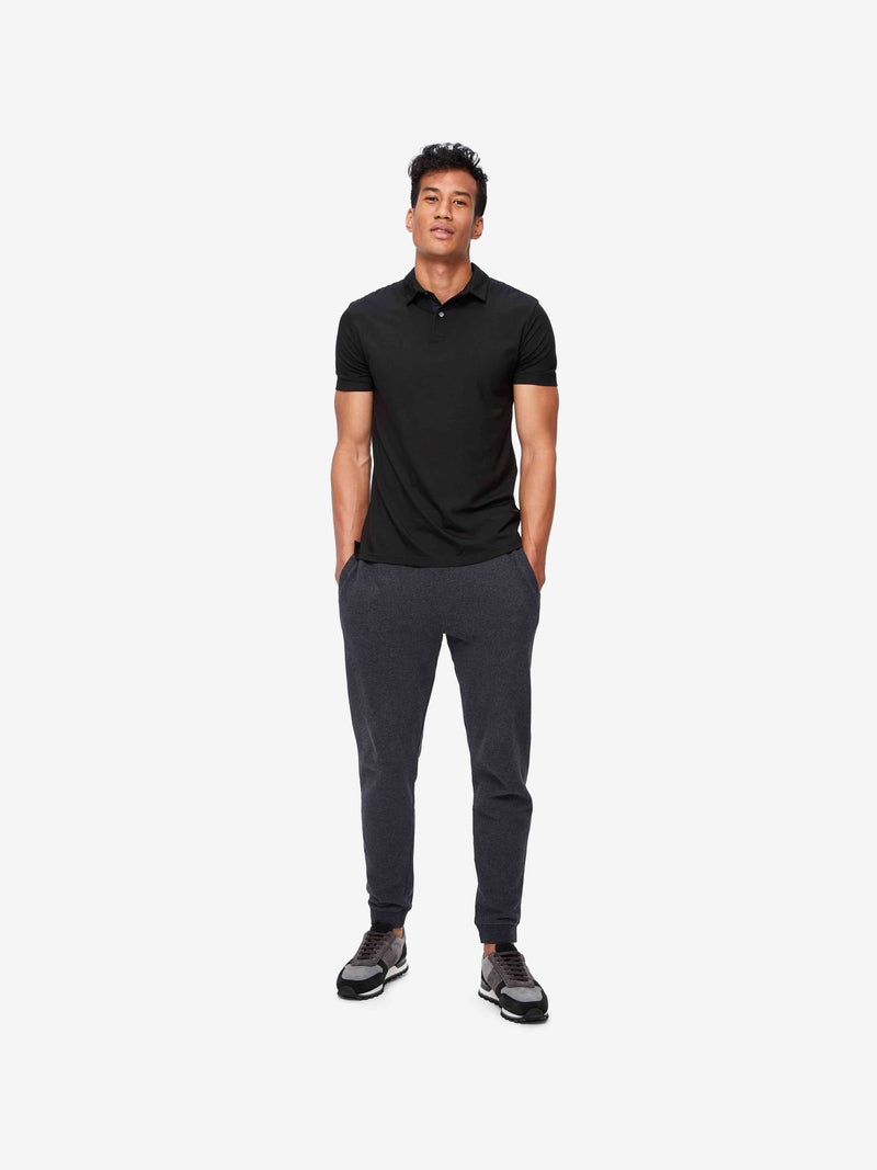 Men's Polo Shirt Basel Micro Modal Stretch Black - 3