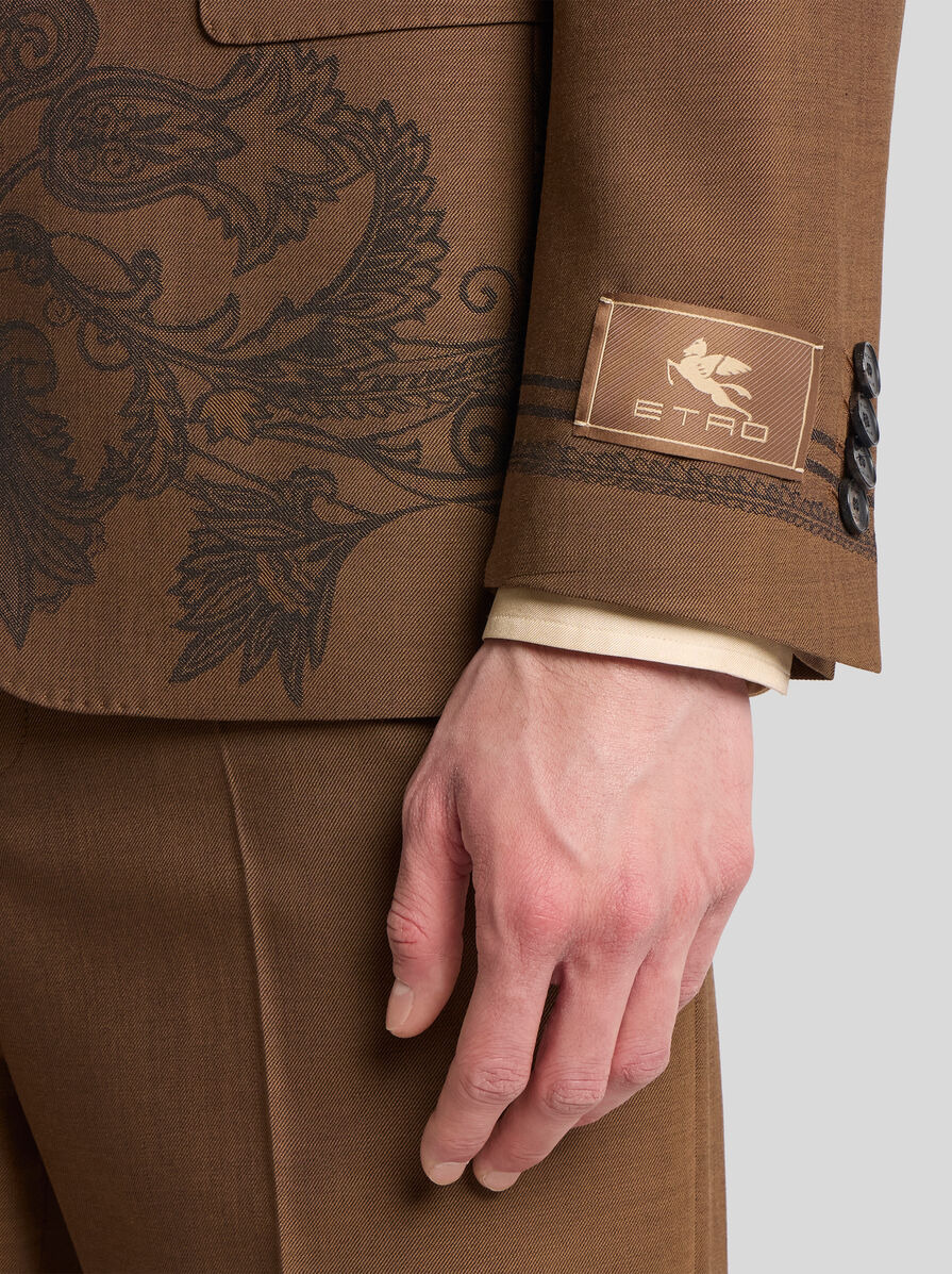 SINGLE-BREASTED JACKET WITH PLACED MOTIF - 2