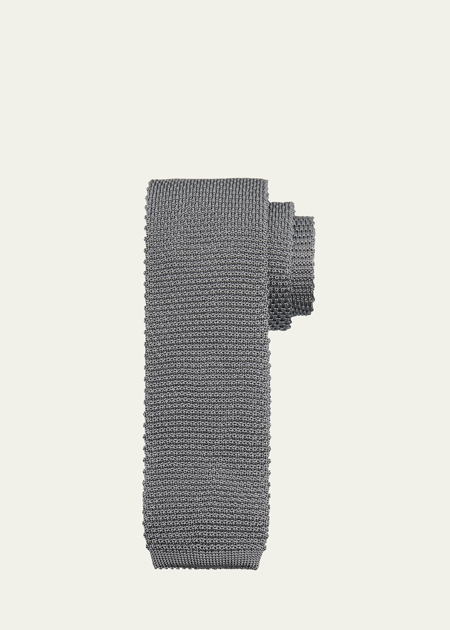 Men's Silk-Cotton Knit Tie - 1