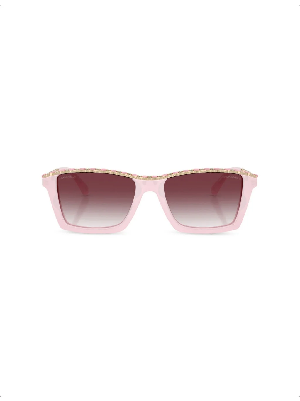 CH5548Q Rectangle-Frame Acetate and Leather Sunglasses - 1