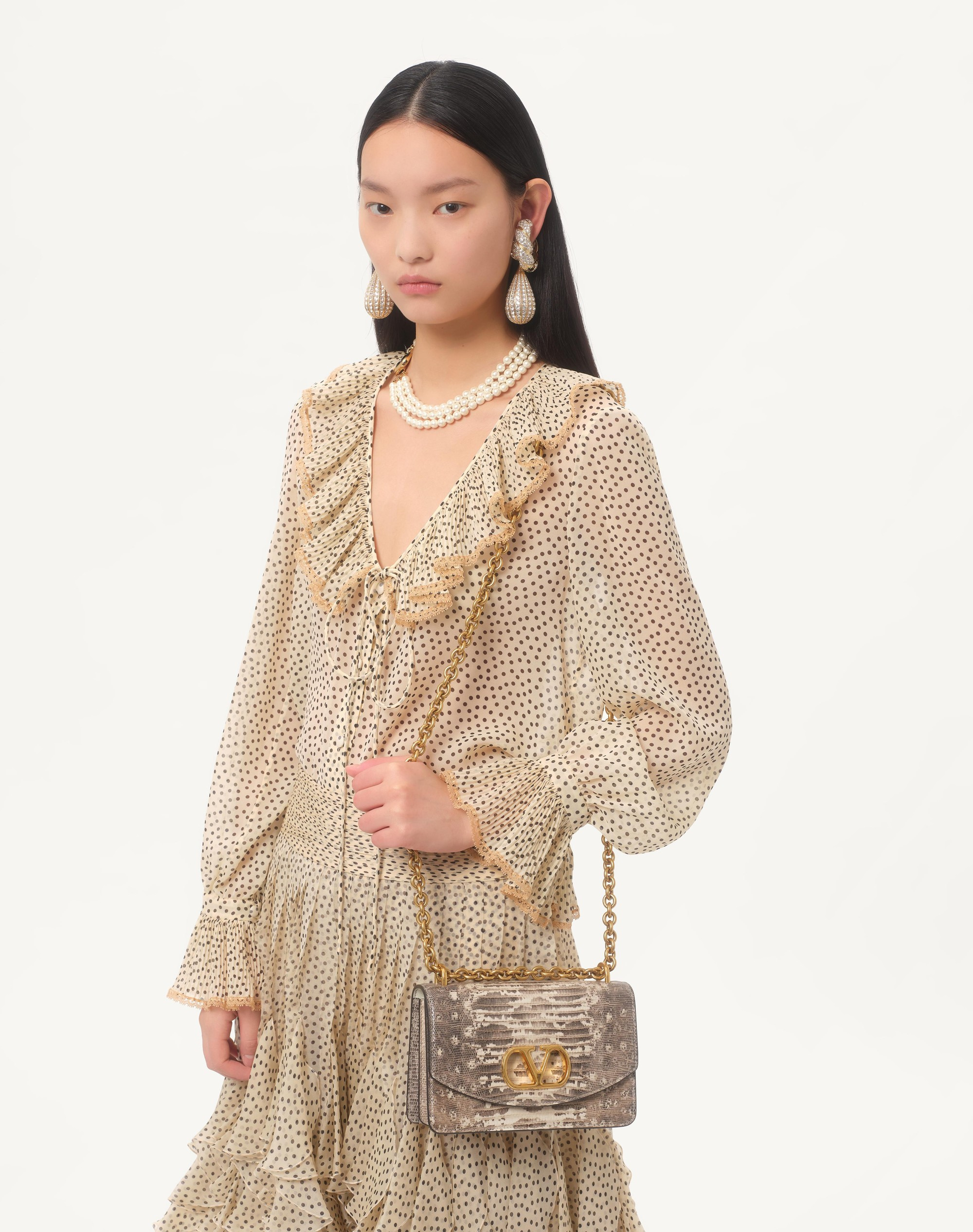 LIGHT GEORGETTE SHIRT WITH PLUSDEPOIS PRINT - 3