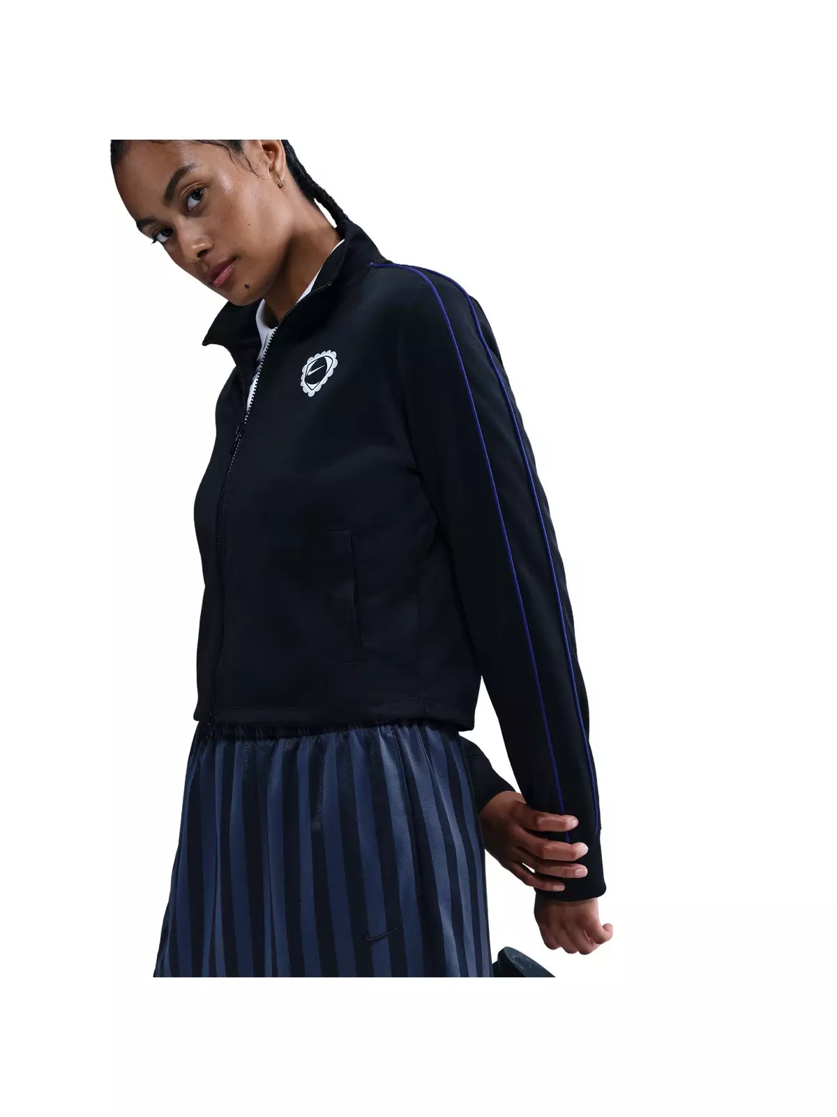 Women's Sportswear Jacquard Striped Skirt -Navy - 4