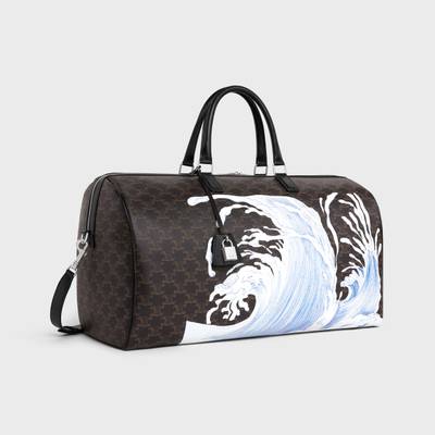CELINE Large Voyage bag in Triomphe Canvas with David Weiss Wave Print outlook