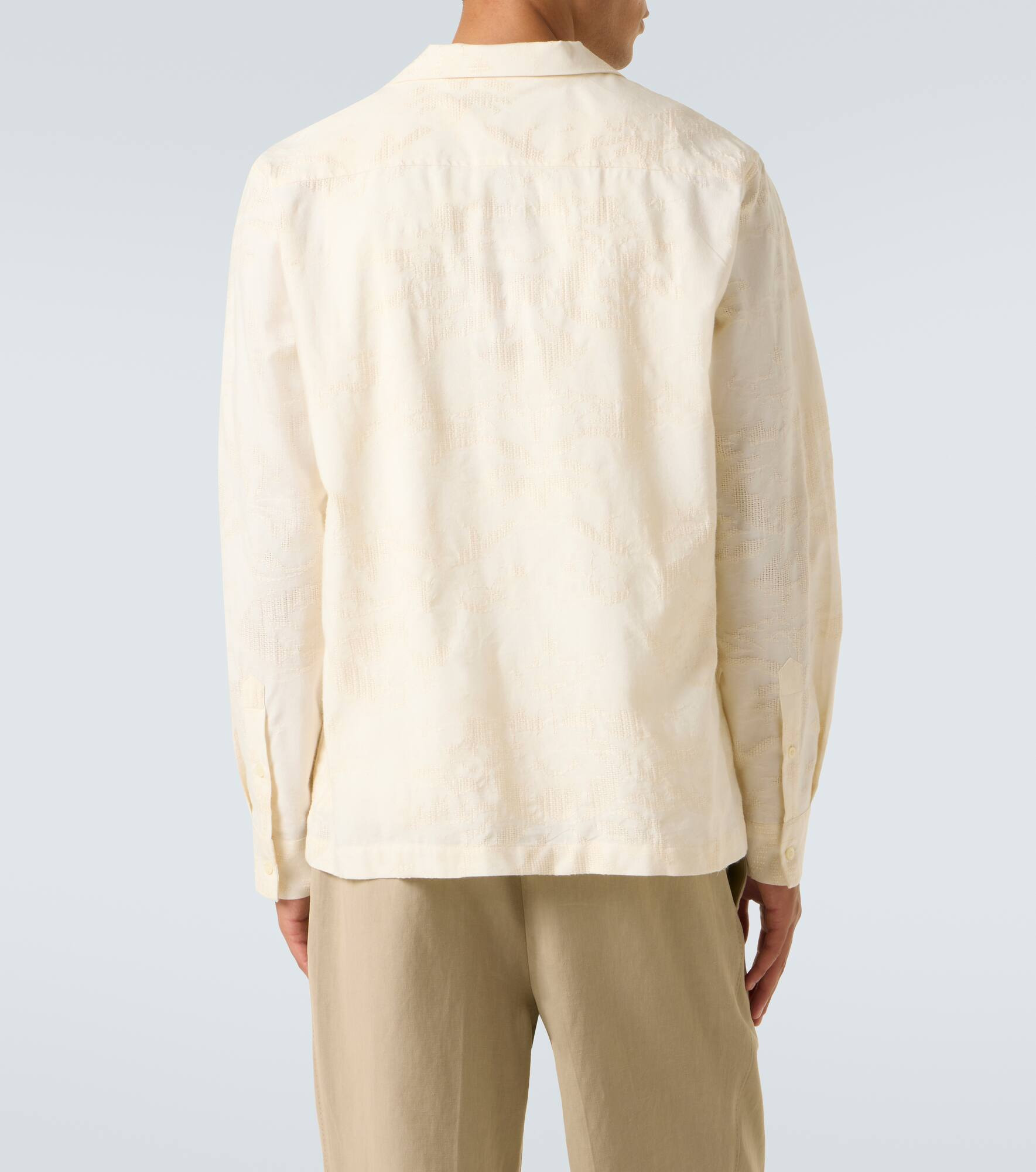 Safra jacquard cotton-blend shirt - 4