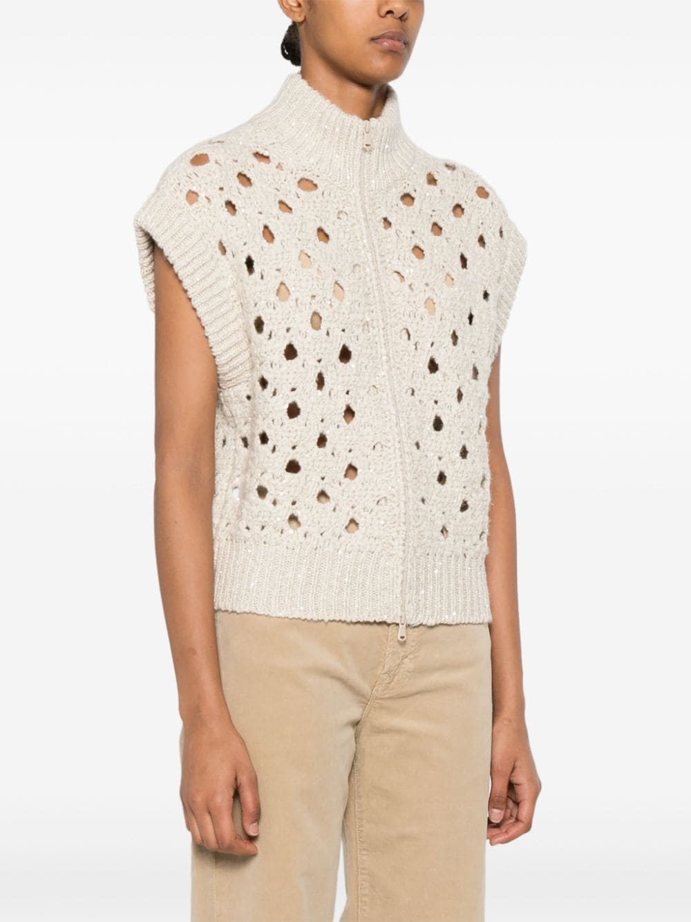 sequinned cardigan - 3