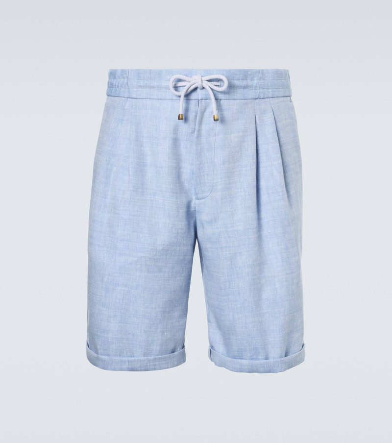 Linen and wool Bermuda shorts 1
