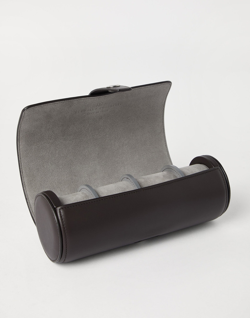 Brunello Cucinelli Smooth calfskin watch holder outlook