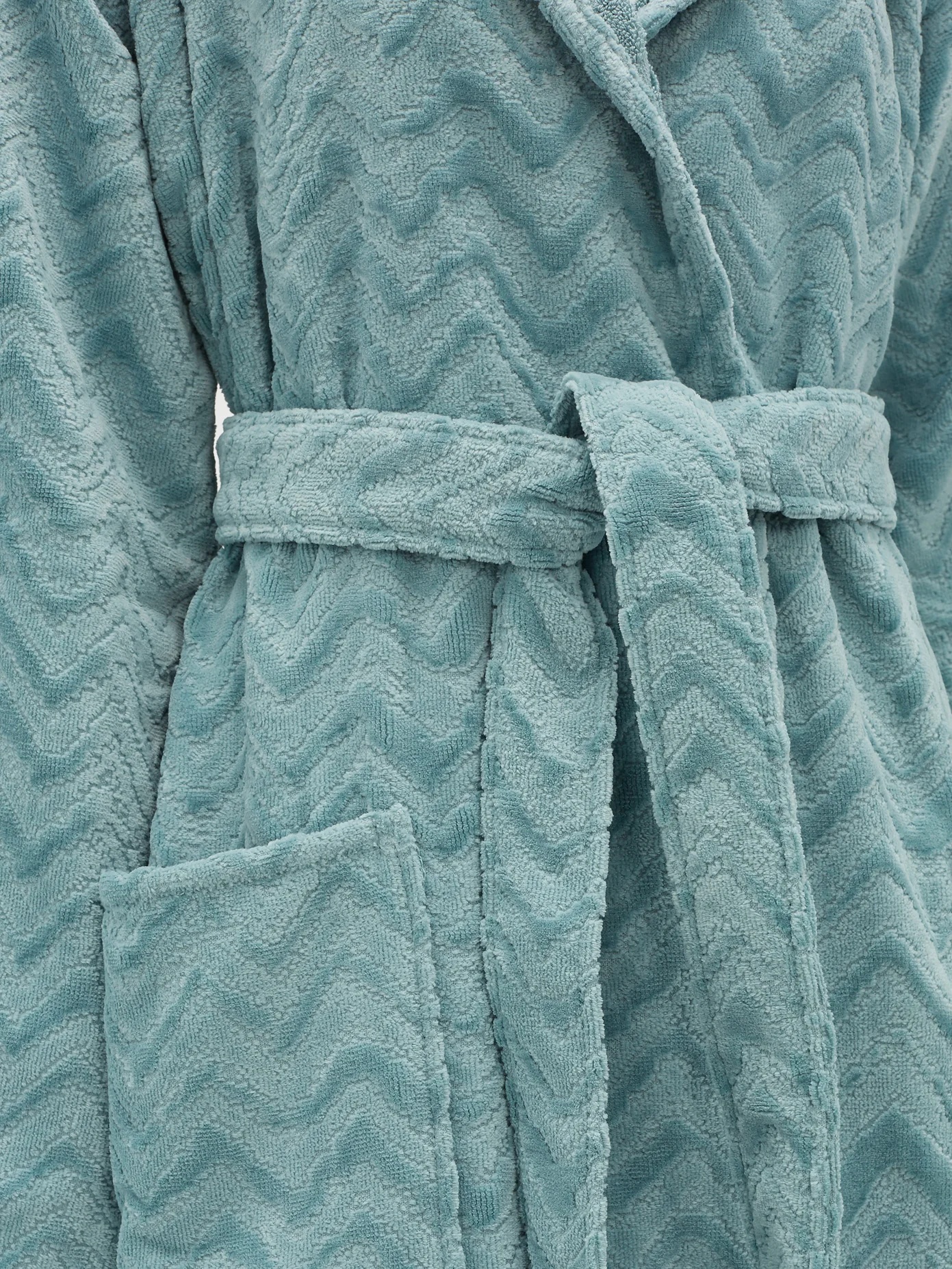 Rex zigzag hooded cotton-terry bathrobe - 3