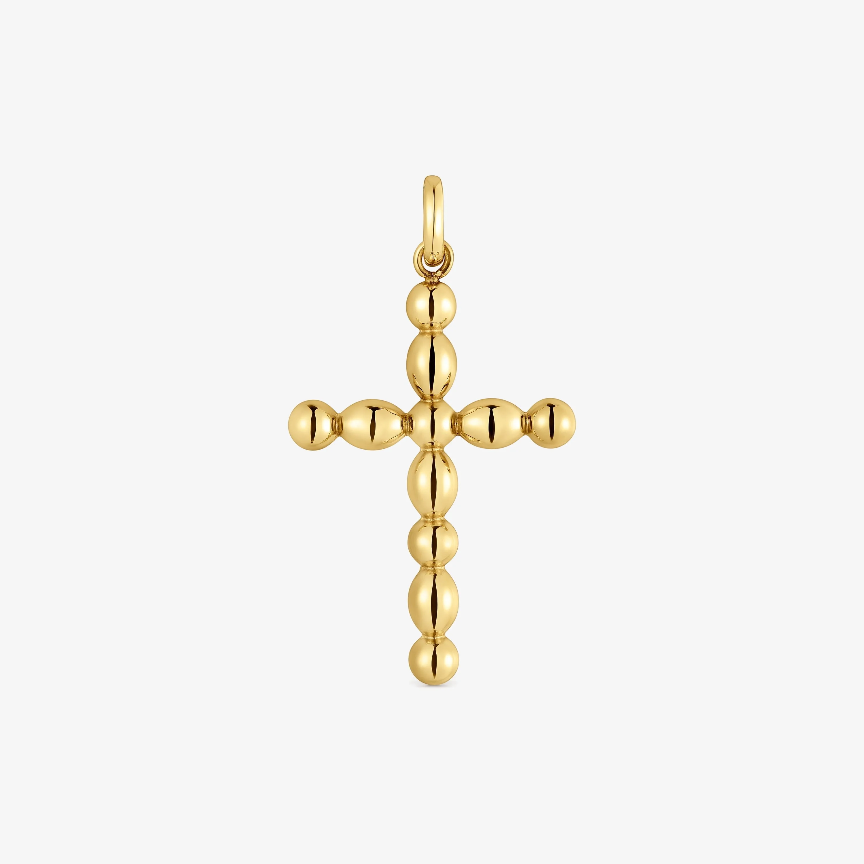 Large 18K solid gold cross-motif Pendant Basics - 1