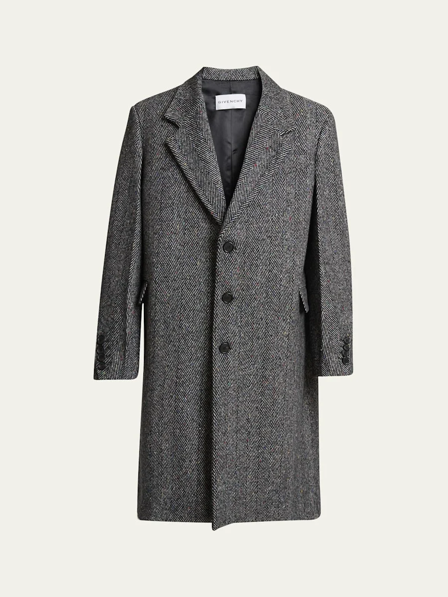 Men's Donegal Herringbone Coat - 1