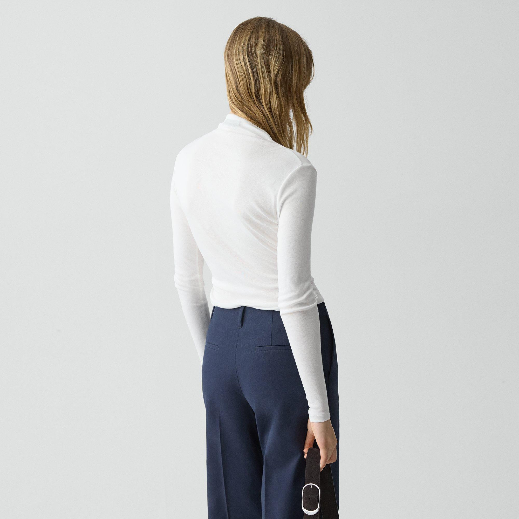 Mock Neck Top in Soft Rib - 4