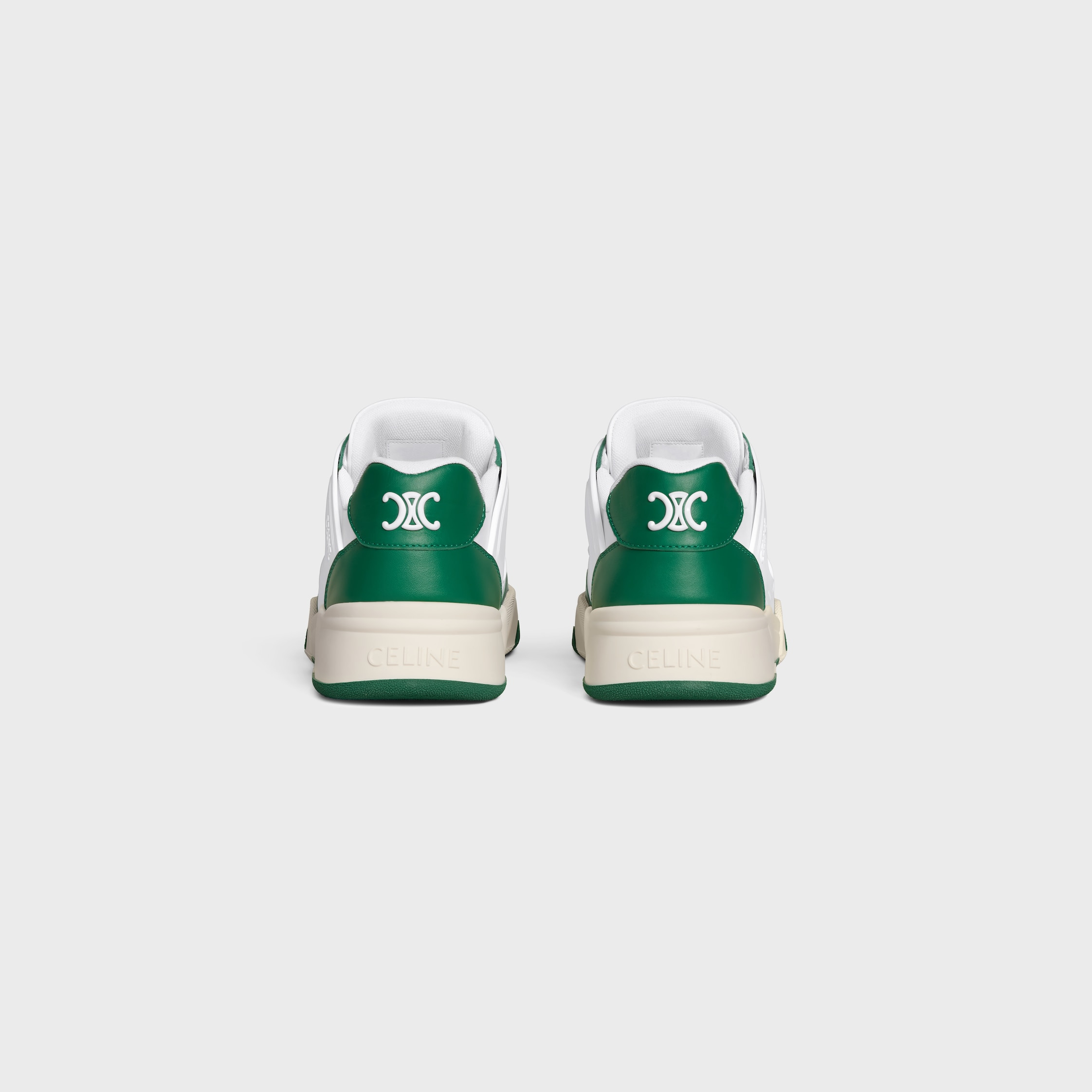 CELINE TRAINER CT-09 LOW LACE-UP SNEAKER IN CALFSKIN AND MESH - 3
