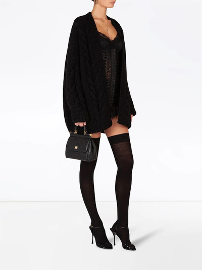 Dolce & Gabbana chunky-knit long-sleeve cardigan outlook