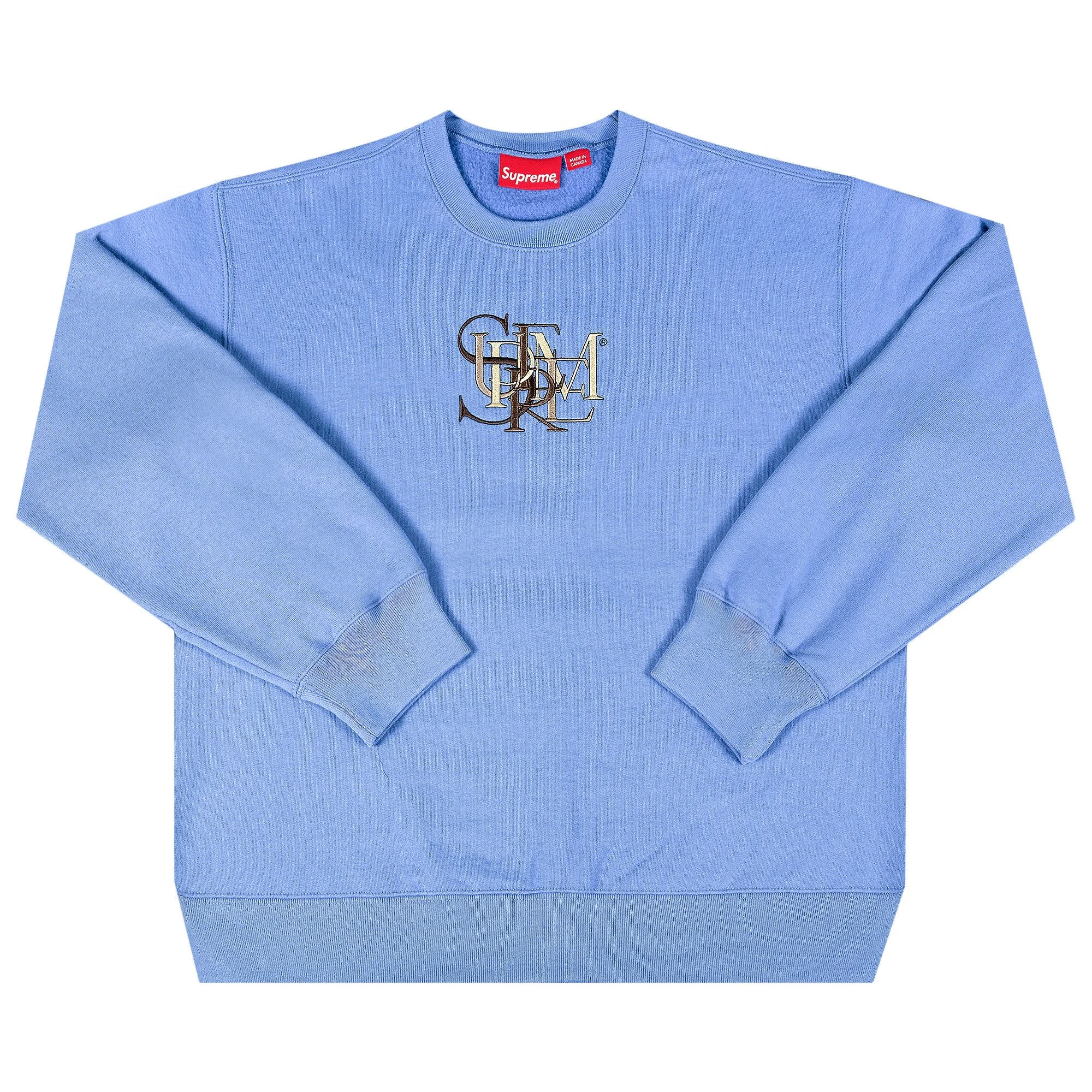 Supreme Overlap Crewneck 'Light Blue' - 1