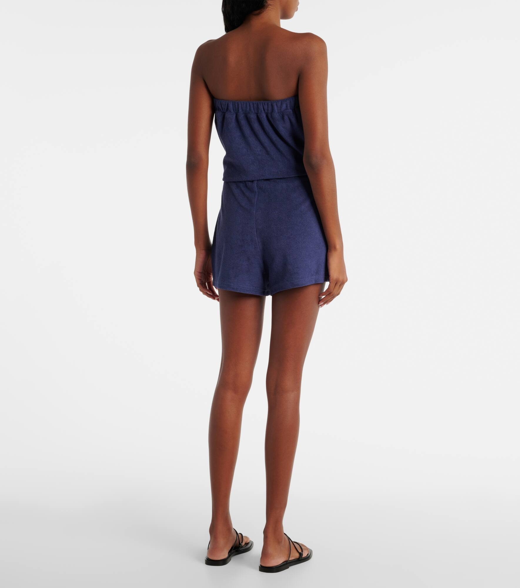 Naomi cotton-blend terry romper - 3