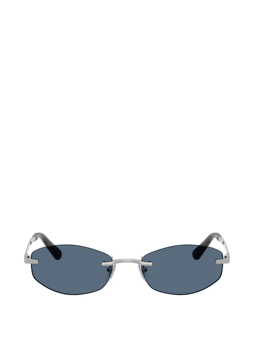 oval-frame rimless sunglasses - 1