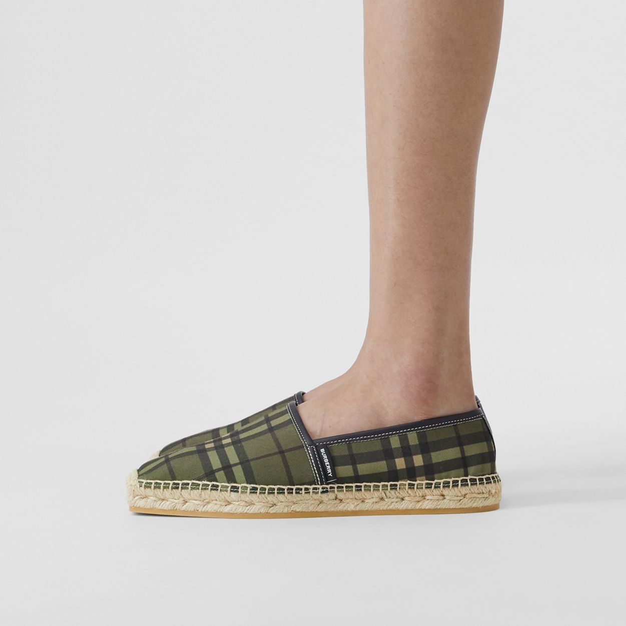 Vintage Check Cotton Canvas Espadrilles - 4