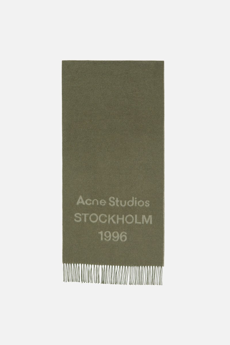 Logo scarf - Wide - Olive green 1