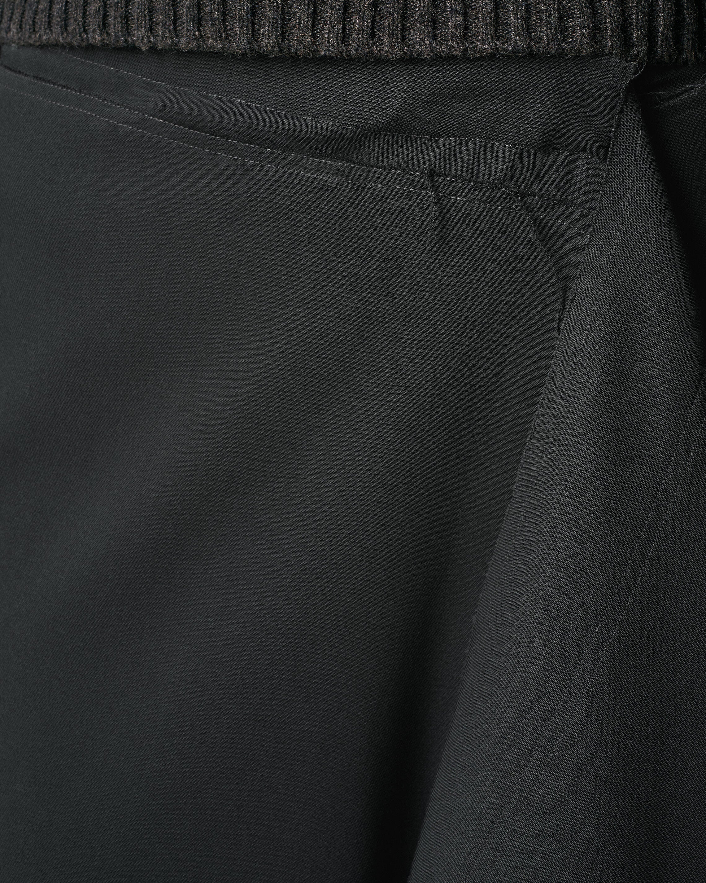 BLACK WOOL MIDI WRAPPED  SKIRT - 13