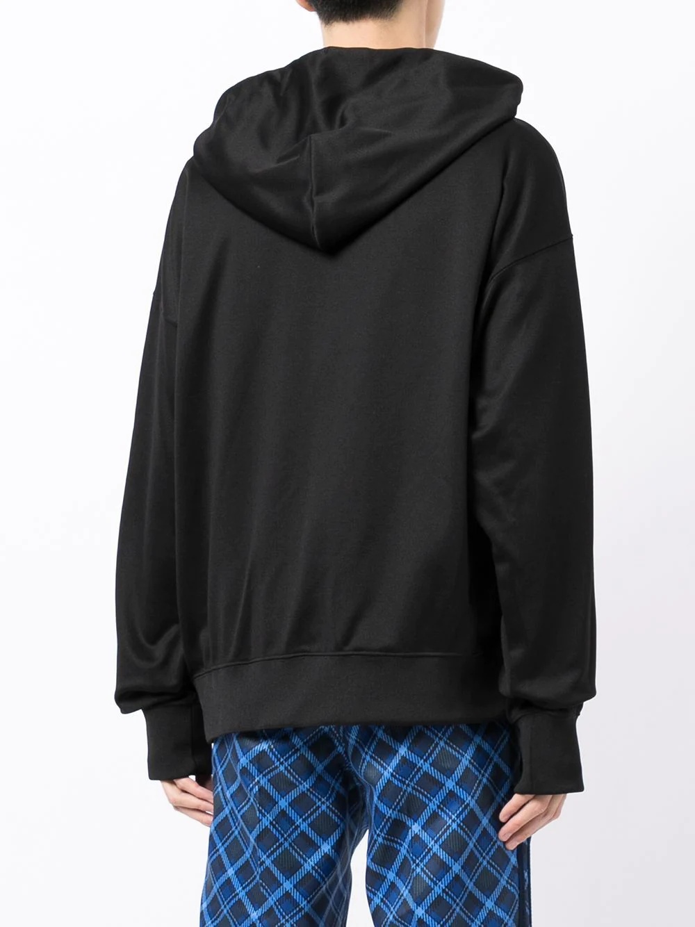 logo-embroidered drop-shoulder hoodie - 4