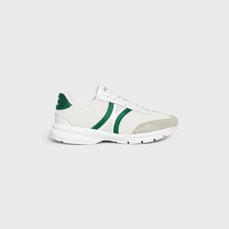 CELINE RUNNER CR-01 LOW LACE-UP SNEAKER in MESH, CALFSKIN AND SUEDE CALFSKIN - 1