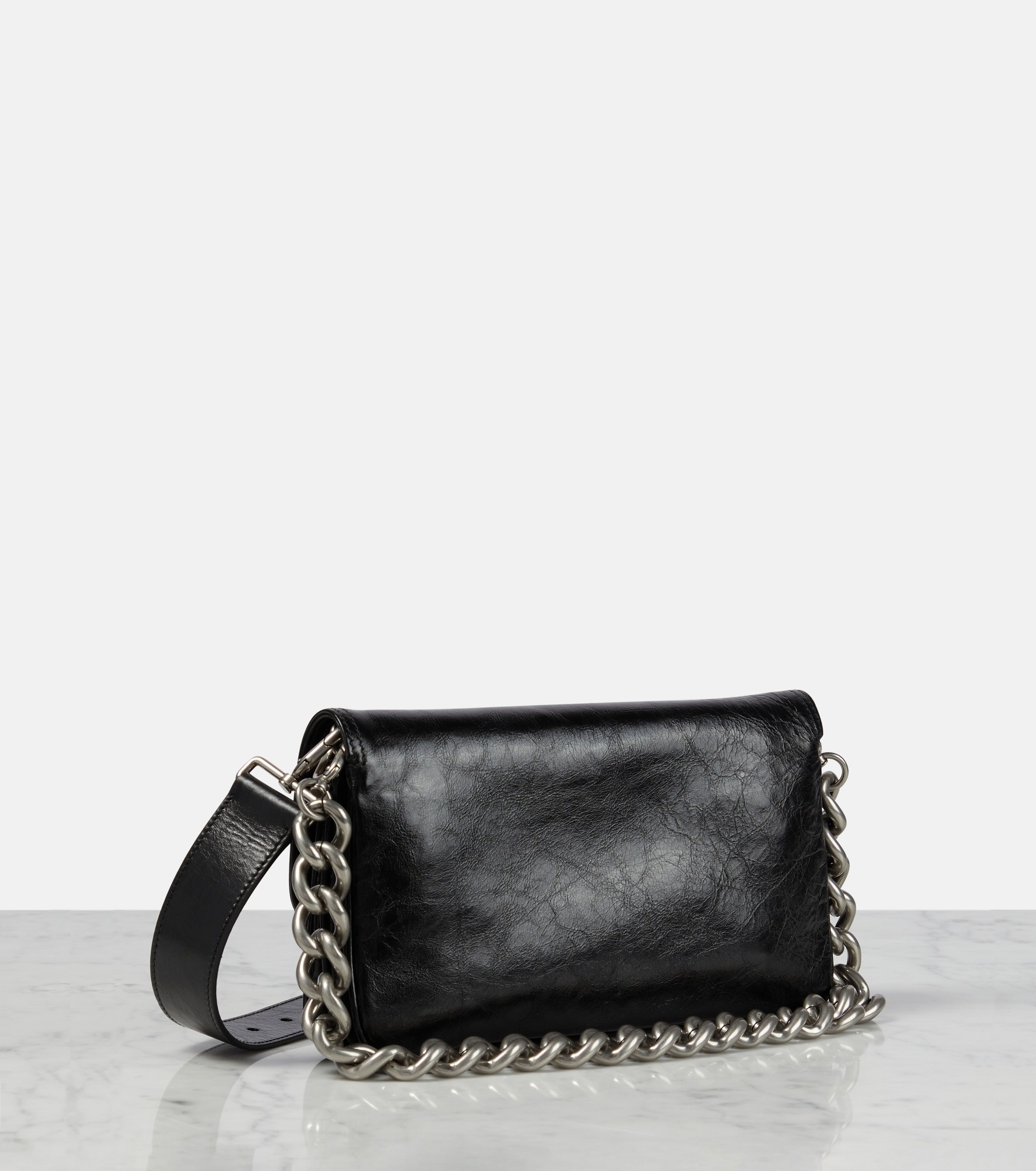 BB Soft Small Flap leather shoulder bag - 4