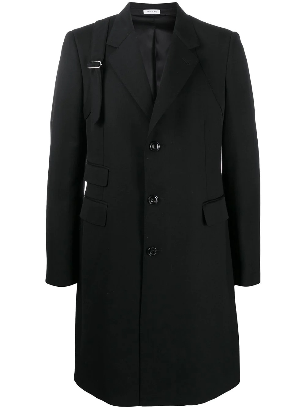 single-breasted cavalry twill coat - 1