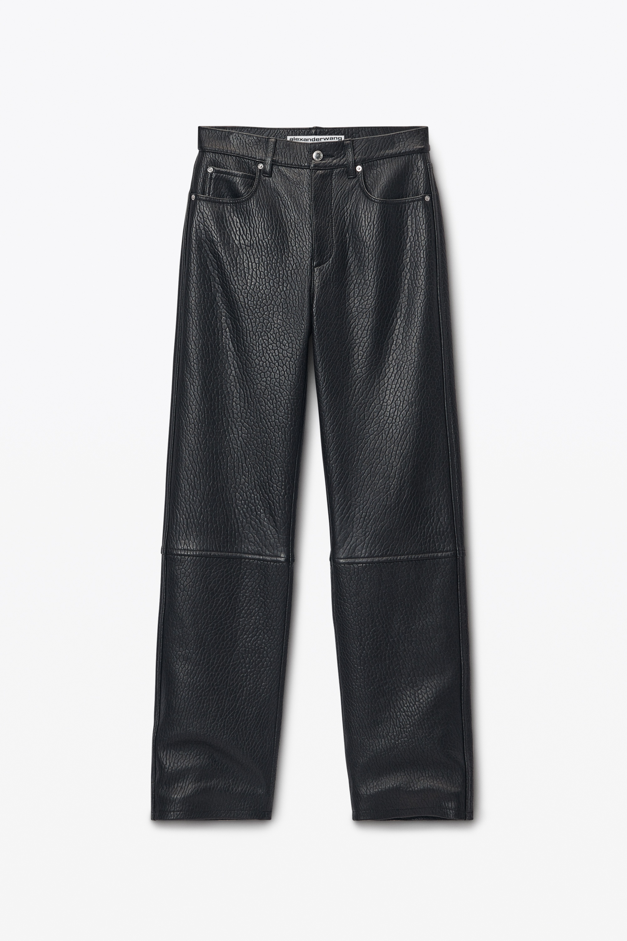 EZ - MID RISE RELAXED STRAIGHT PANT in Primal Nappa Lambskin Leather - 1