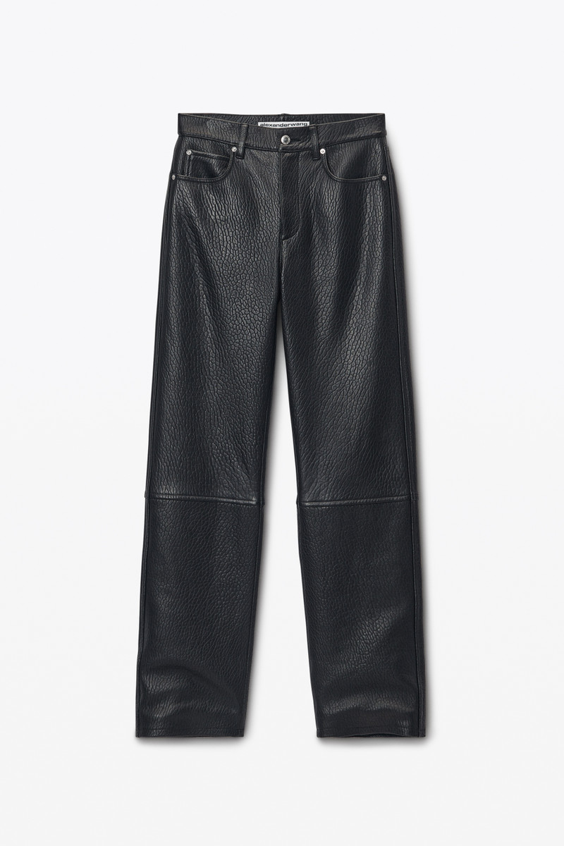 EZ - MID RISE RELAXED STRAIGHT PANT in Primal Nappa Lambskin Leather 1