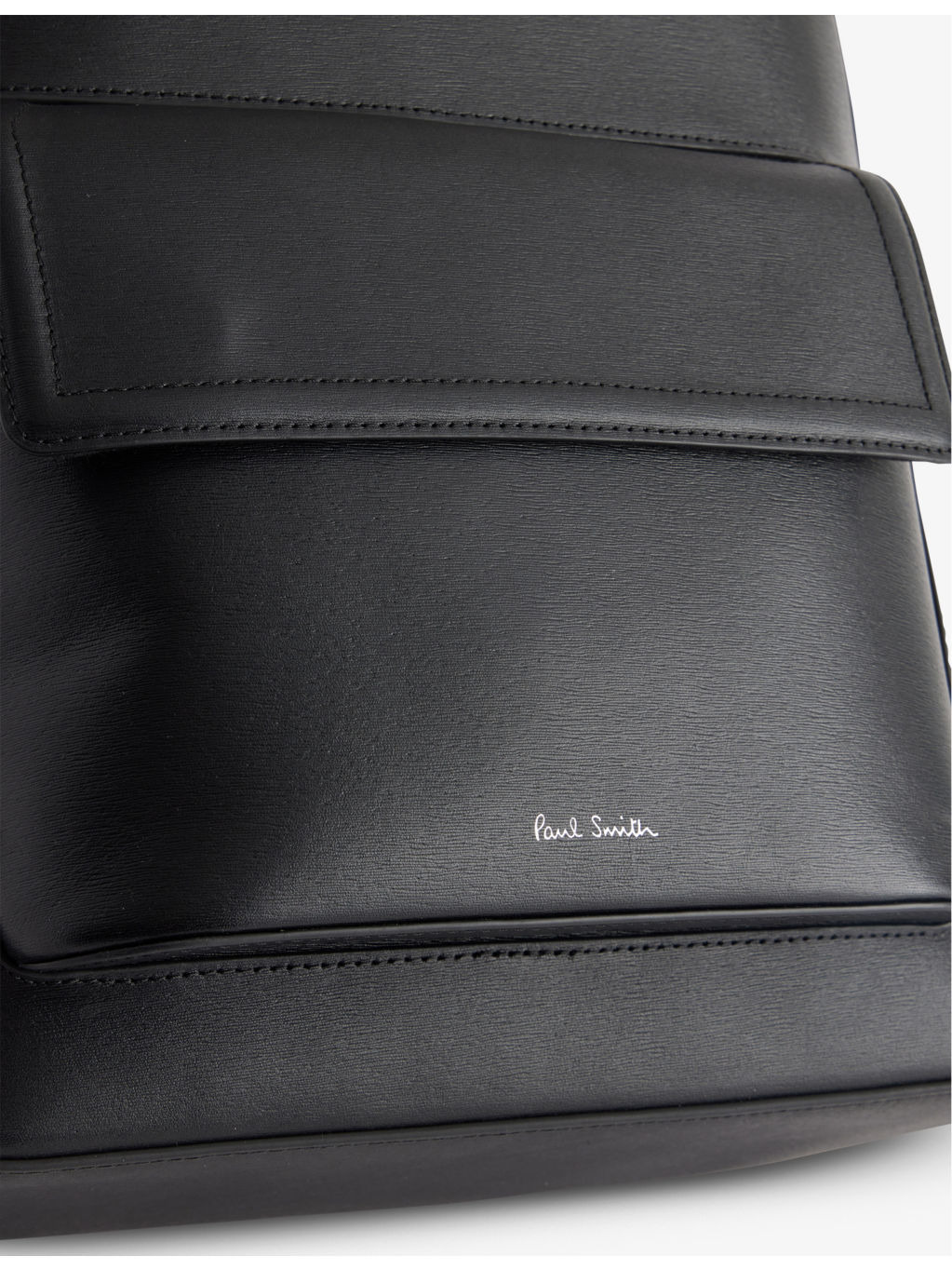 Embossed leather backpack - 4