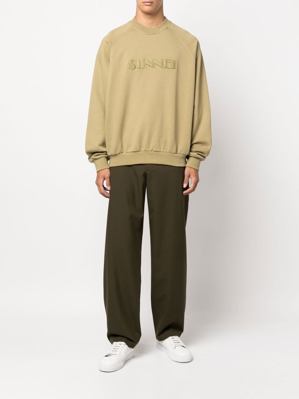 logo-embroidered crew-neck sweatshirt - 3