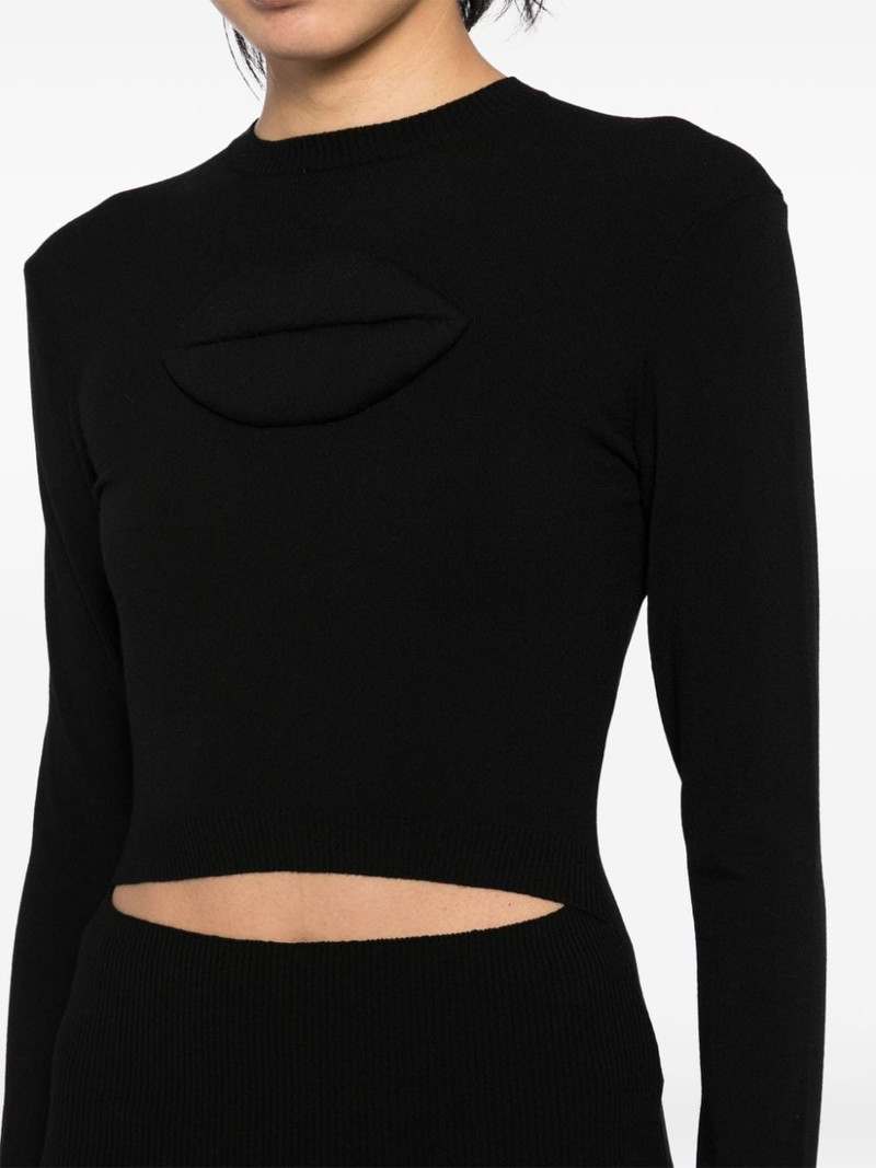 lip-appliqué knitted top 5