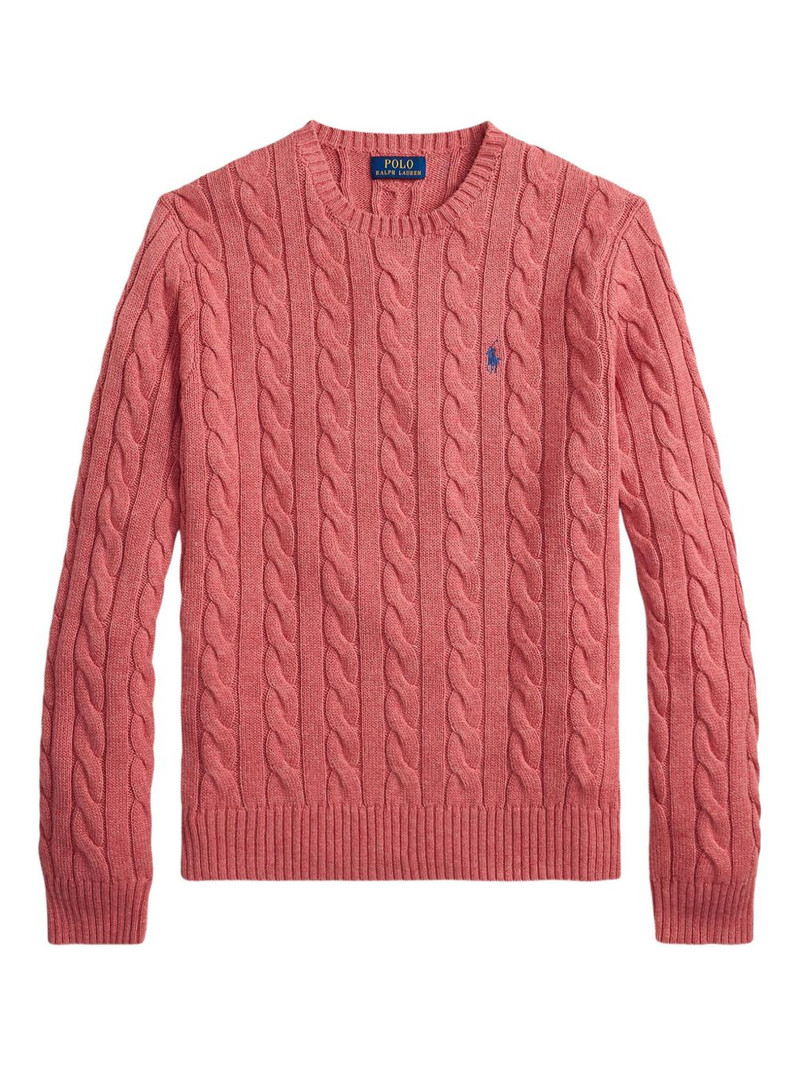 long-sleeve cable-knit sweater 1