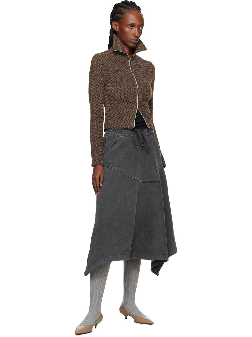 Brown Slim Zip Long Sleeve Jacket - 4