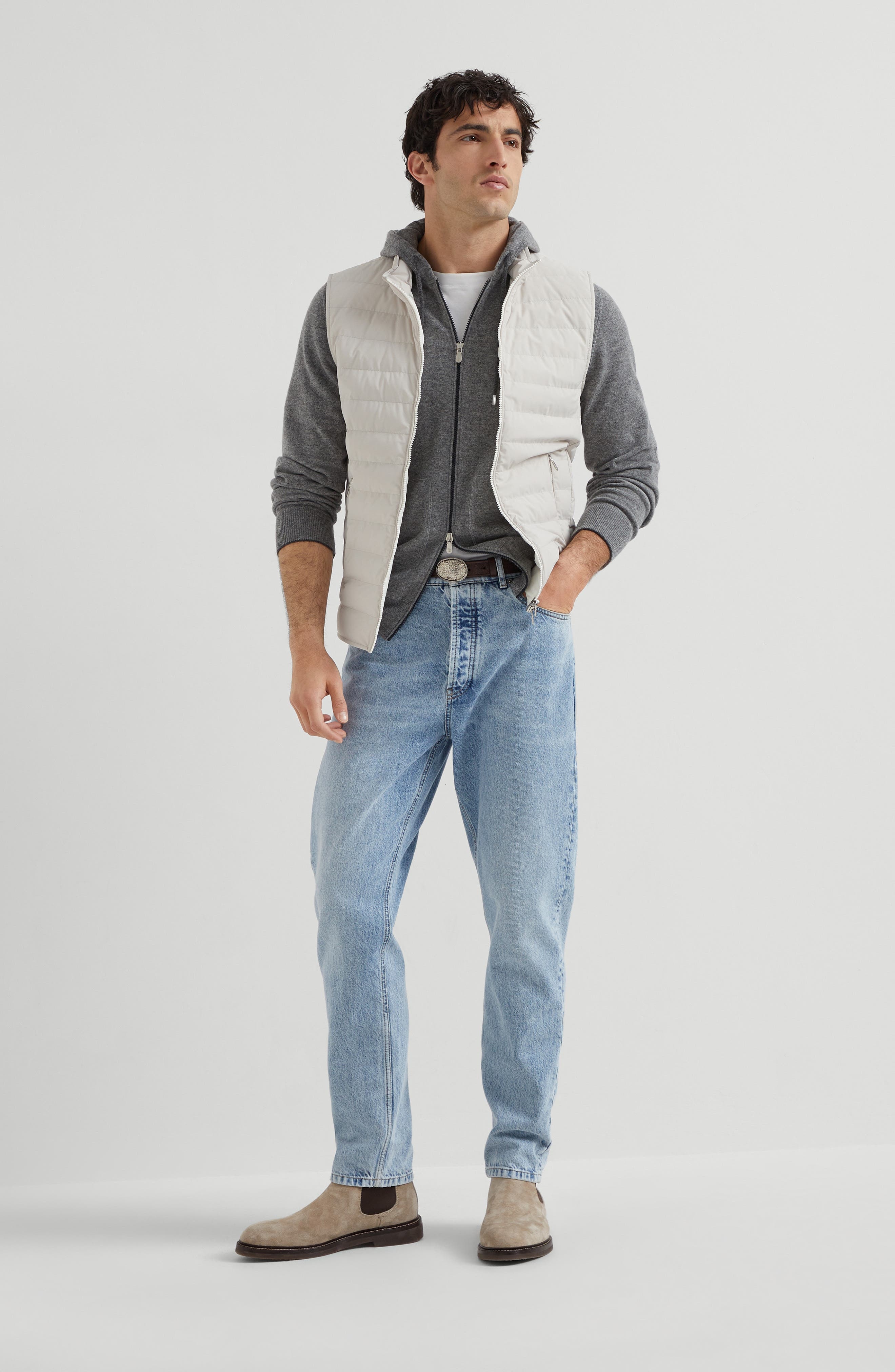 Brunello Cucinelli Sweatshirt-style cardigan in Dark Grey at Nordstrom - 6