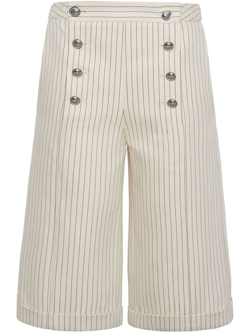 pinstripe twill shorts 1