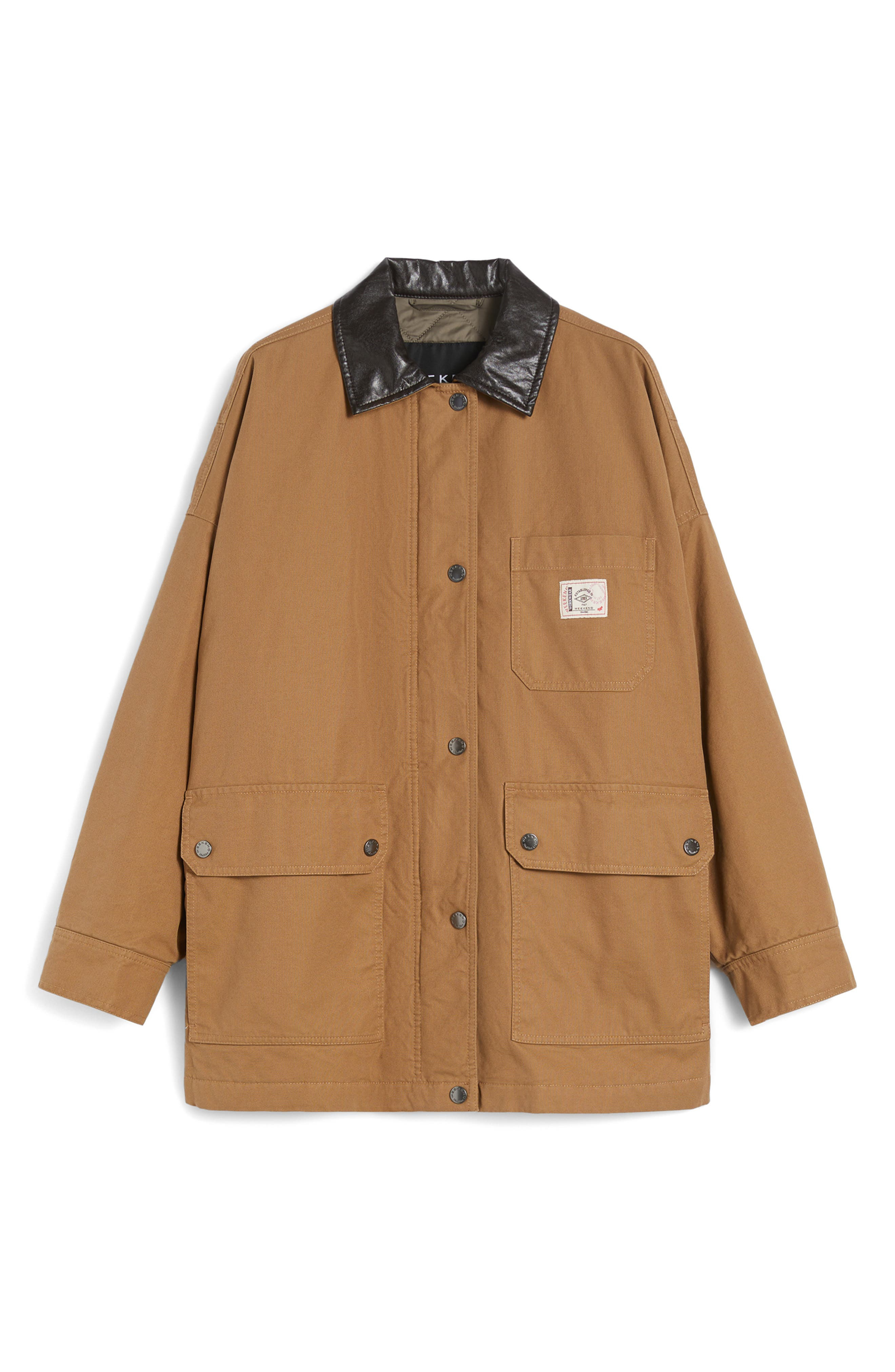 Weekend Max Mara Bozen Cotton Barn Jacket in Camel at Nordstrom - 3