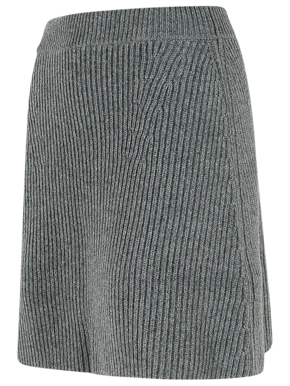 Jil Sander Grey Wool Miniskirt Women - 2