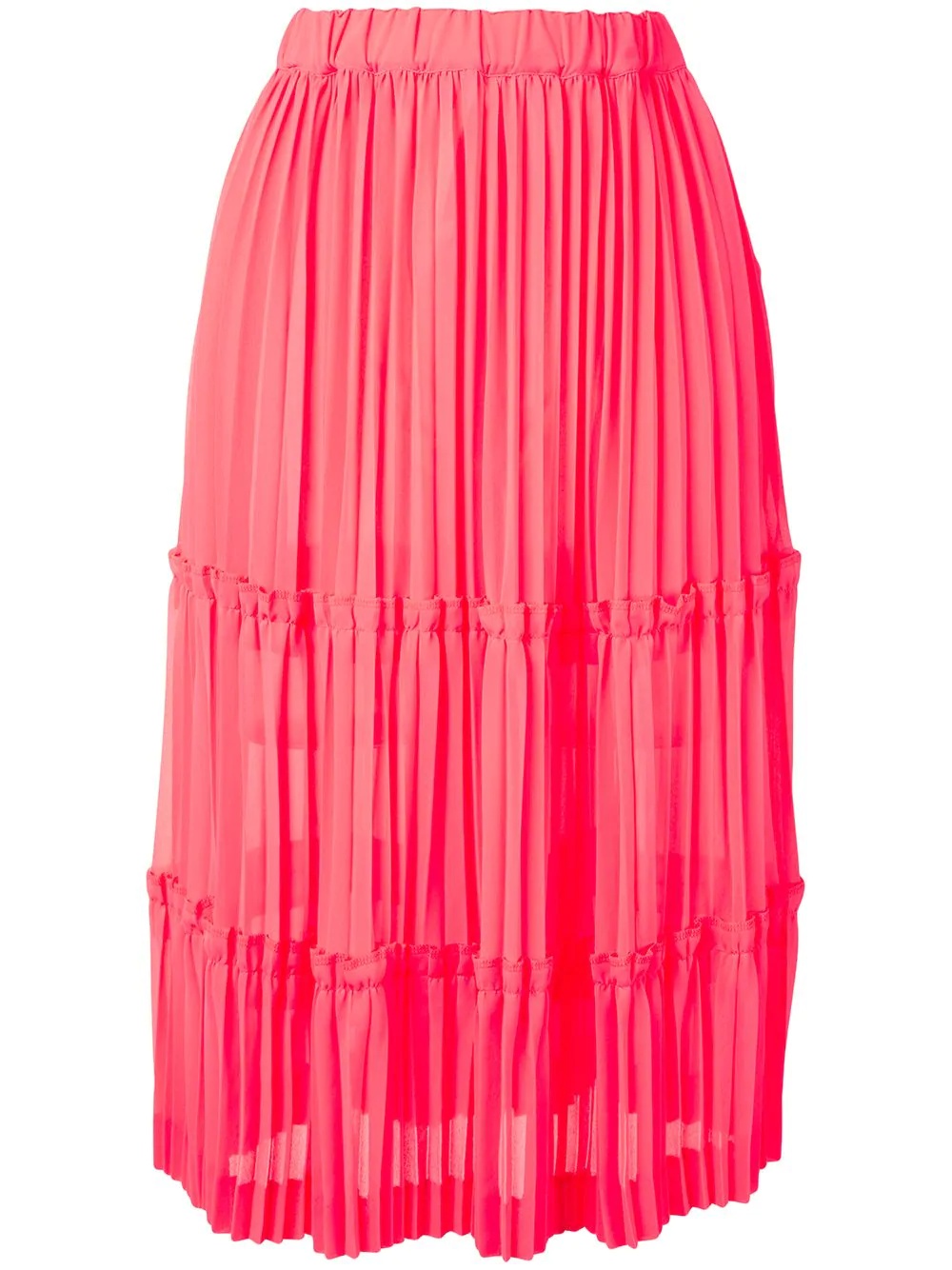 high-waist tiered skirt - 1