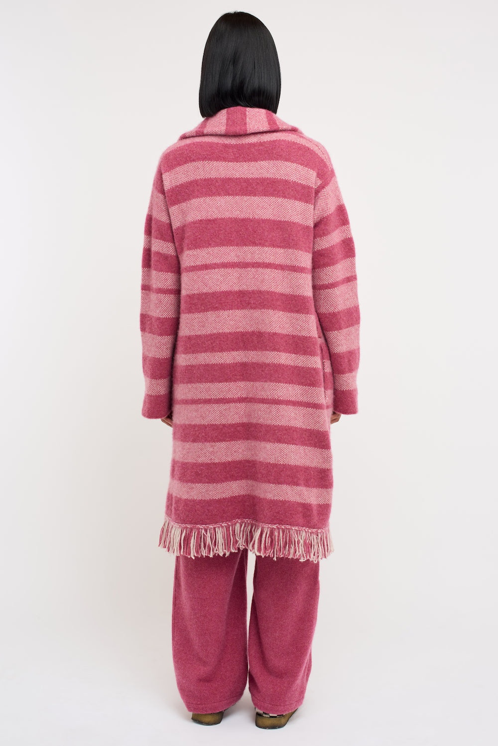 SUBWAY STRIPE WOMEN'S FRINGE ROBE - 4