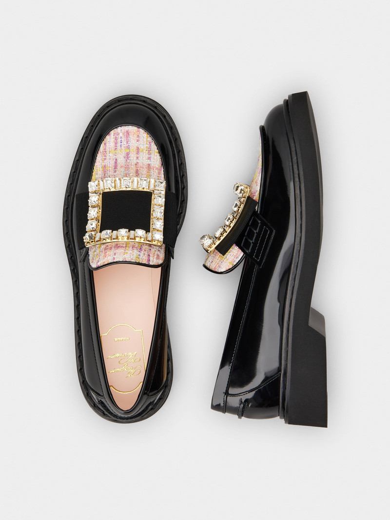 Viv' Rangers Strass Buckle Loafers in Patent Leather 4