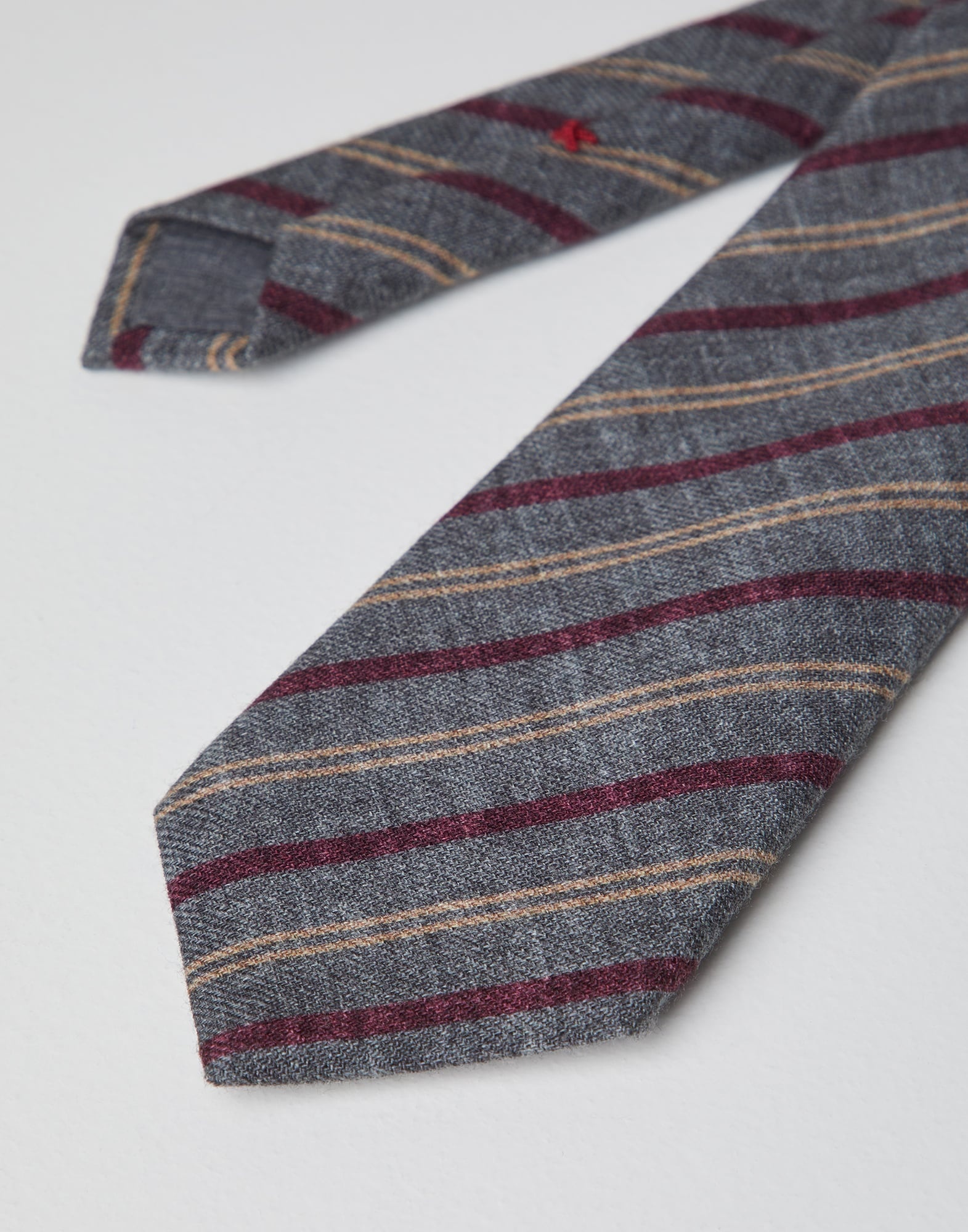 Wool regimental stripe tie - 2