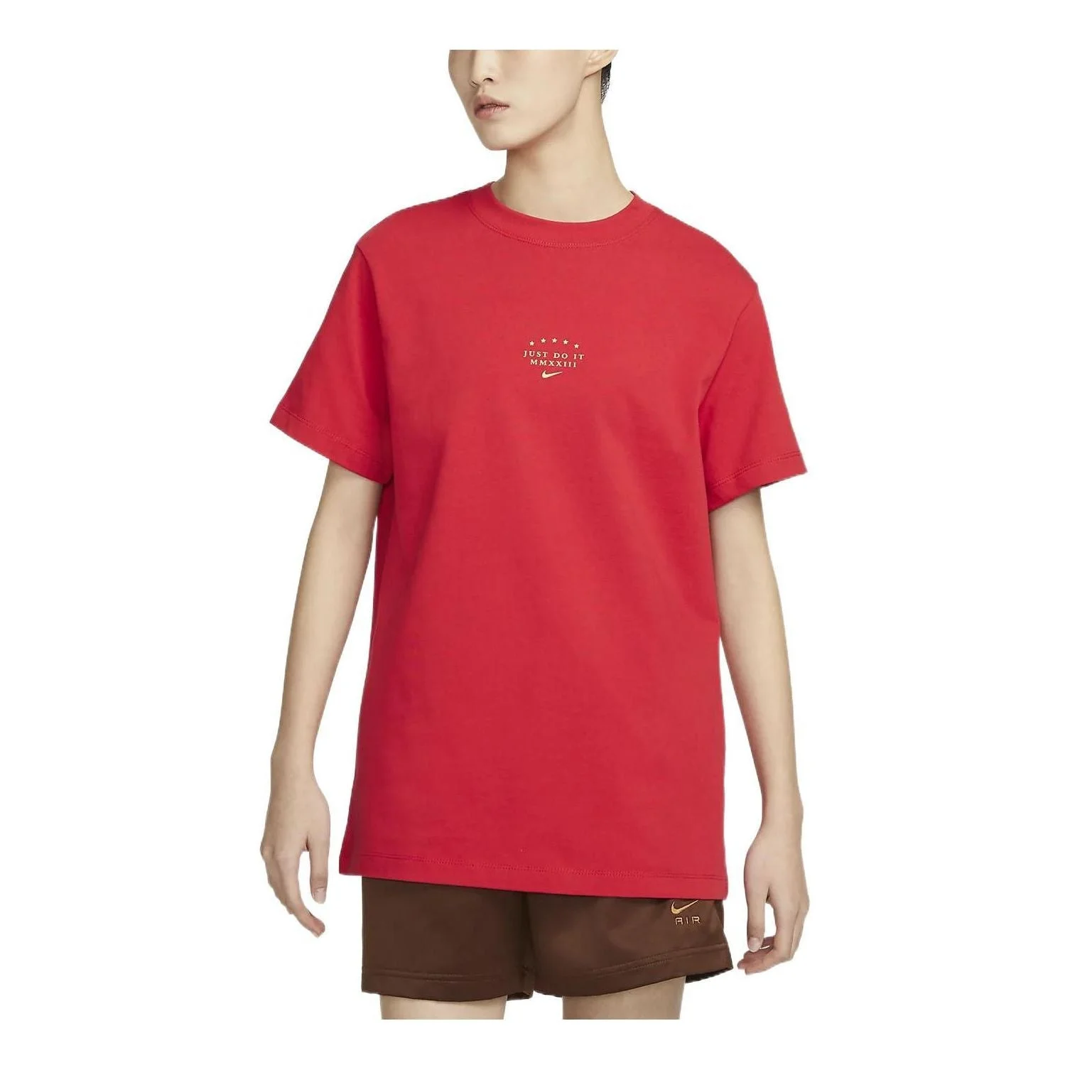 (WMNS) Nike Sportswear Short-Sleeve T-Shirt 'University Red' DX7941-657 - 1