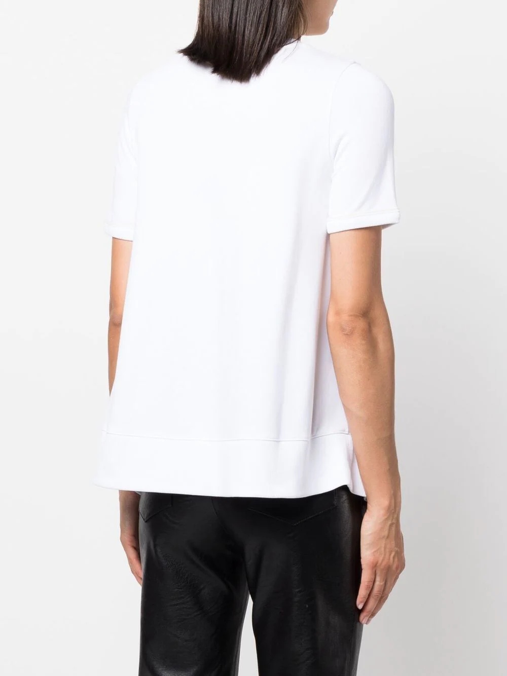 waterfall-hem T-shirt - 4